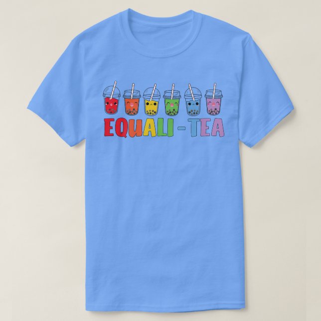 Camiseta Bubble Boba Tea Equali-Tea Lgbt Pride Rainbow  320 (Diseño del anverso)