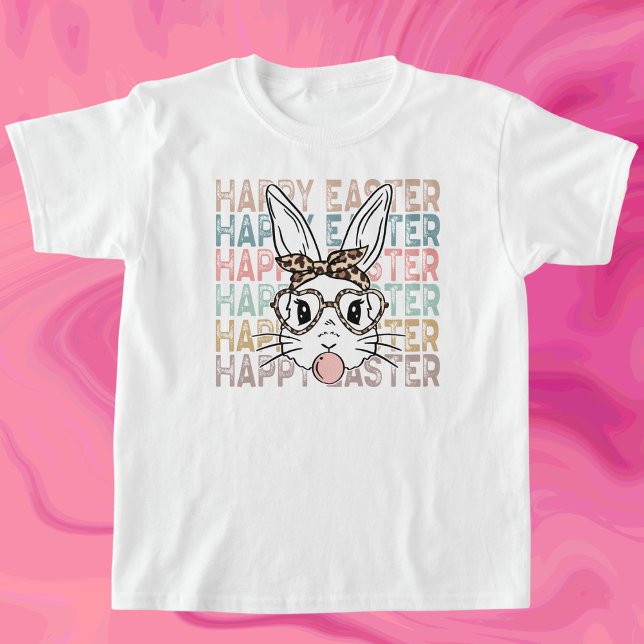 Camiseta Bubble Gum Bunny | Gafas leopardo, Pascua de Banda (Subido por el creador)