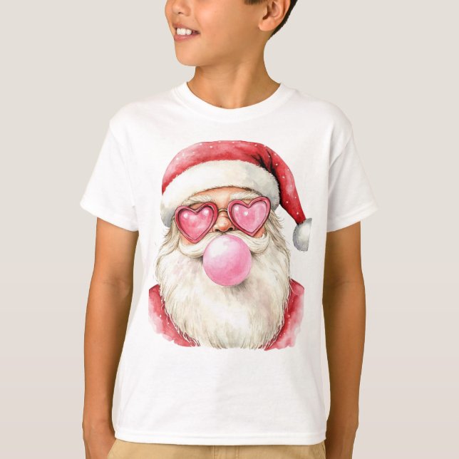 Camiseta Bubble Gum Santa Vintage Style (Anverso)