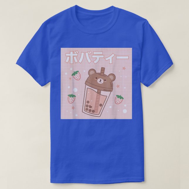 Camiseta Bubble Milk Tea Boba Cute Bear Kawaii  (Diseño del anverso)