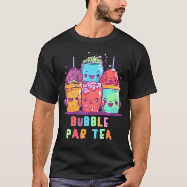 Camiseta Bubble Par Tea Cute Anime Kawaii Boba Tea Bubble T (Anverso)