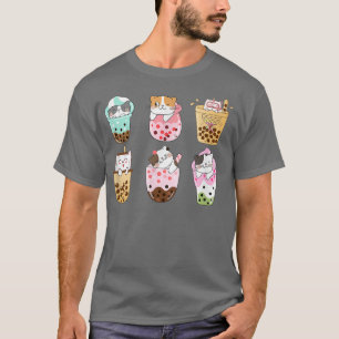 Camiseta Bubble Tea & Cat Lover Cute Cat Mom Cat Mama Boba 
