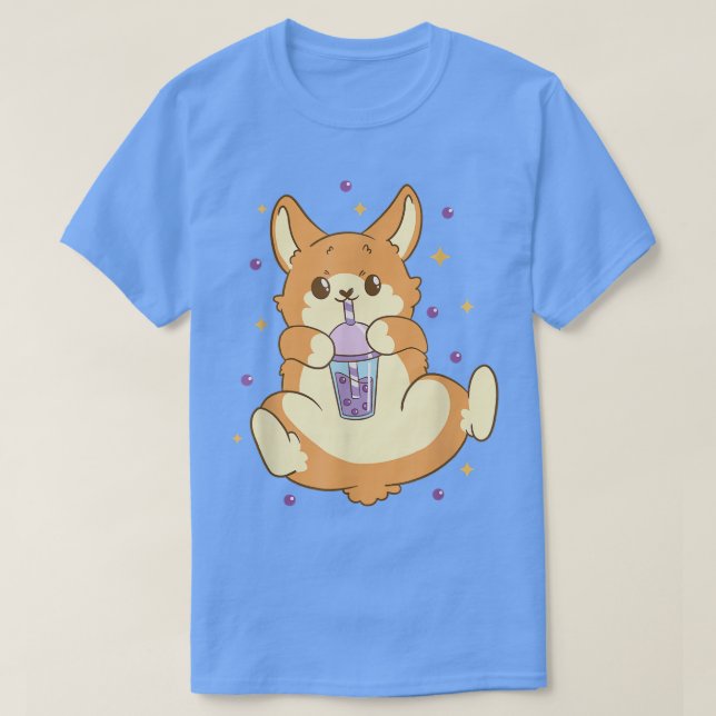 Camiseta Bubble Tea Corgi Helado Dueño De Perro Perro Puppy (Diseño del anverso)