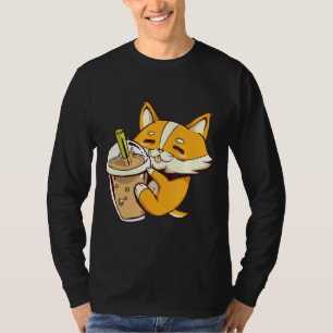 Camiseta Bubble Tea Corgi Perro Cachorro Boba Tea Bebidas D