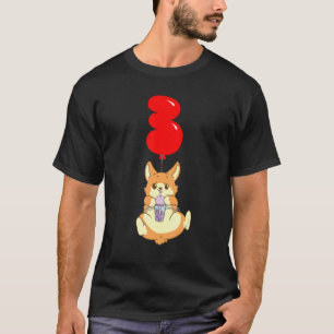 Camiseta Bubble Tea Hamster tercer cumpleaños niños globo P