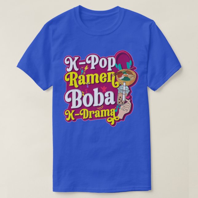 Camiseta Bubble Tea K Drama Lover K Pop Ramen Boba KDrama (Diseño del anverso)