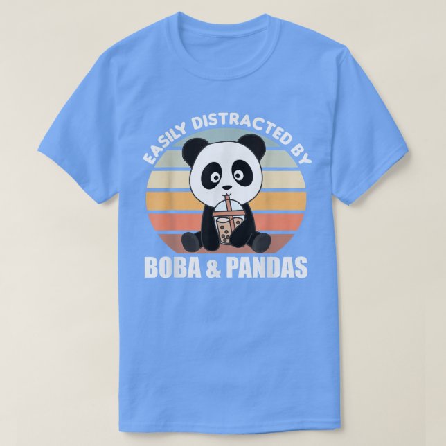 Camiseta Bubble Tea Panda Chocolate Sweet Animals Boba  (Diseño del anverso)