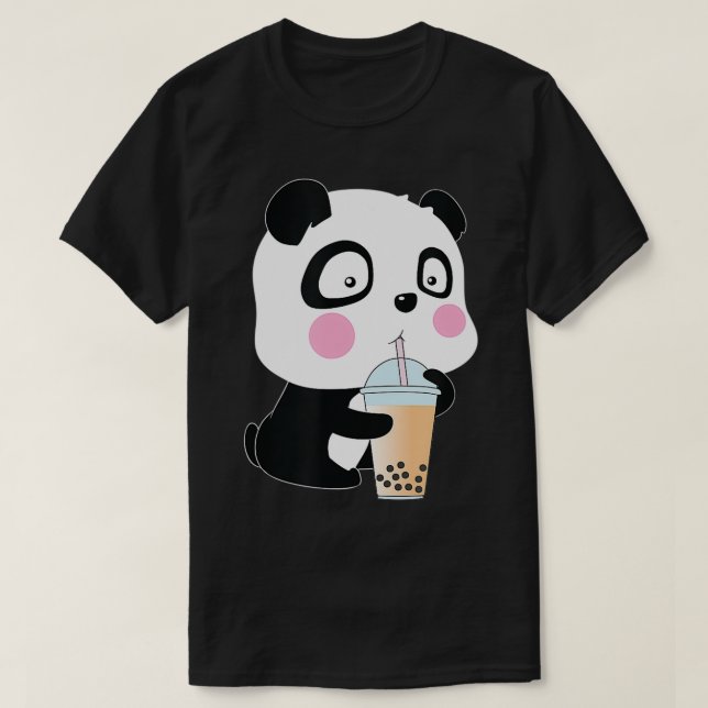 Camiseta Bubble Tea Panda Funny Boba (Diseño del anverso)