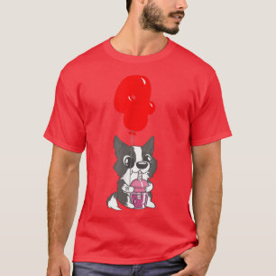 Camiseta Bubble Tea Puppy - 4th Birthday - Kids Balloon Par