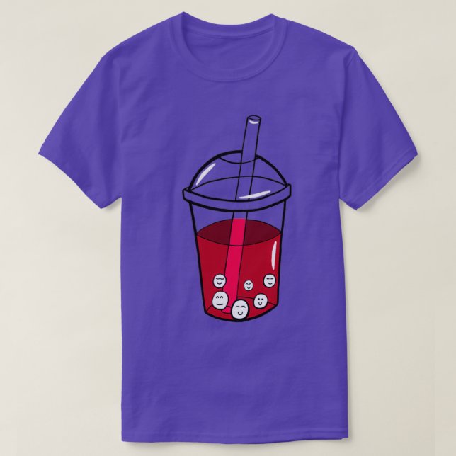 Camiseta Bubble Tea Red Boba Tea Bubble Tea apioca Balls Cu (Diseño del anverso)