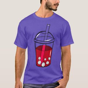 Camiseta Bubble Tea Red Boba Tea Bubble Tea apioca Balls Cu