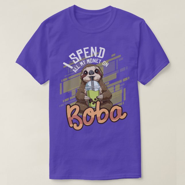 Camiseta Bubble Tea Sloth Funny Bob Tea Premium (Diseño del anverso)