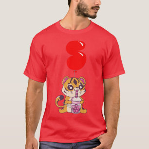 Camiseta Bubble Tea Tiger - 5th Birthday - Kids Balloon Par