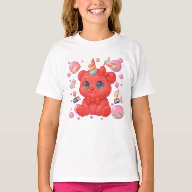 Camiseta Bubblegum Unicorn Bear (Anverso)