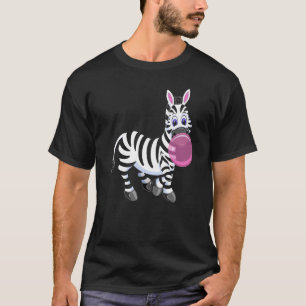 Camiseta Bubblegum Zebra Cute Zoo Animal