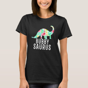 Camiseta Bubbysauro Judío Yiddish Abuela Floral Dinosaurio