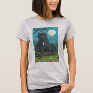 Camiseta BUBO & PYEWACKET GATO NEGRO HALLOWEEN T-SHIRT Gris