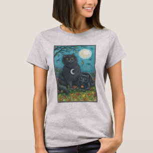 Camiseta BUBO & PYEWACKET GATO NEGRO HALLOWEEN T-SHIRT Gris
