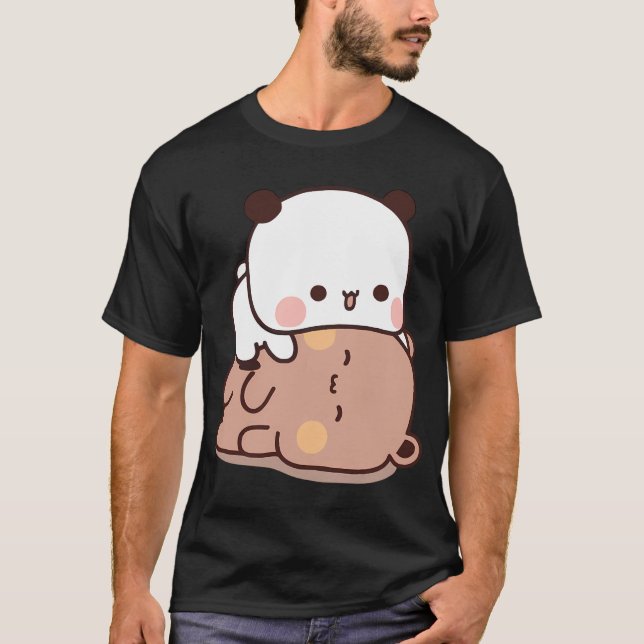 Camiseta Bubu Panda Y Dudu Bear Están Jugando Juntos  Feli (Anverso)
