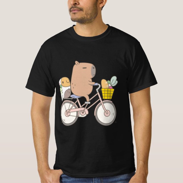 Camiseta Bubu the Guinea Pig Biking (Anverso)