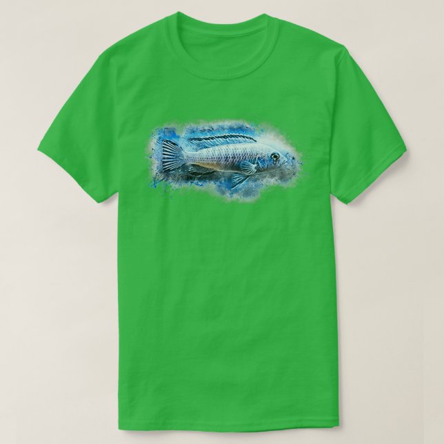 Camiseta Buceador azul de hielo Pseudotropheus socolofi (Diseño del anverso)