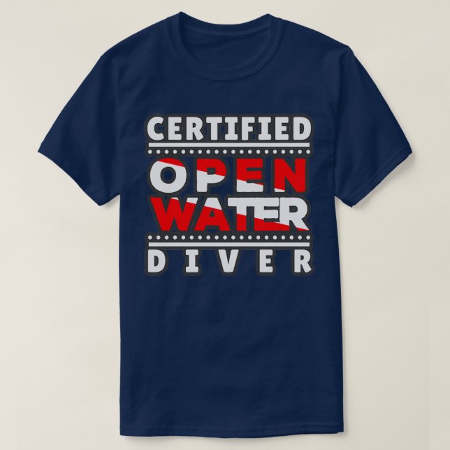 Camiseta Buceador de agua abierta certificado (Diseño del anverso)