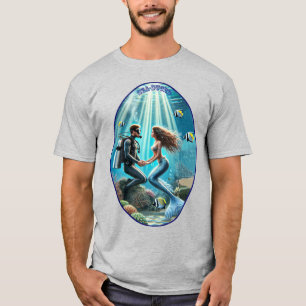 Camiseta Buceador de buceo SCUBA con sirena