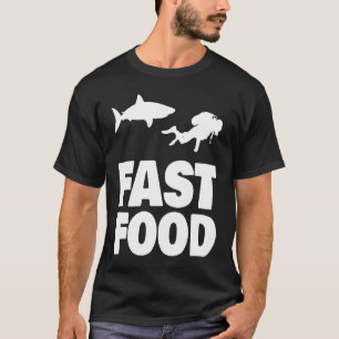 Camiseta Buceador de comida rápida tiburón Scuba Buceador C