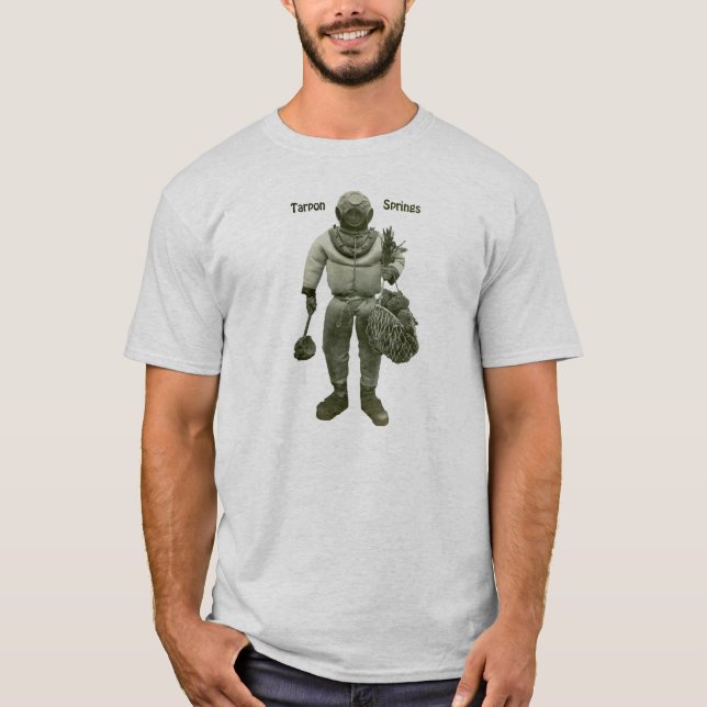 Camiseta Buceador de la esponja de Tarpon Springs la (Anverso)