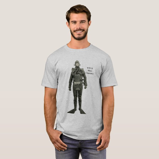 Camiseta Buceador de la limpieza de minas de la Segunda (Anverso completo)