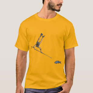 Camiseta Buceador de pesca con palangre y pescado