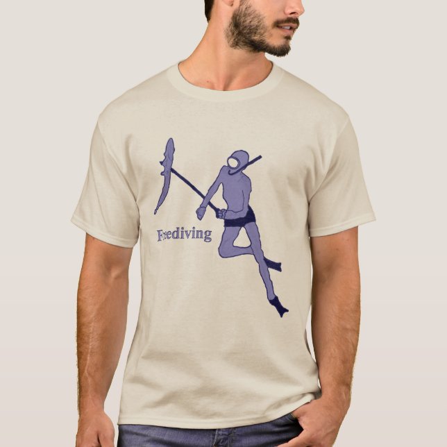 Camiseta Buceador de pesca de punta con Spear (Anverso)