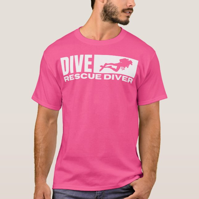 Camiseta Buceador de rescate con problemas de buceo en Scub (Anverso)
