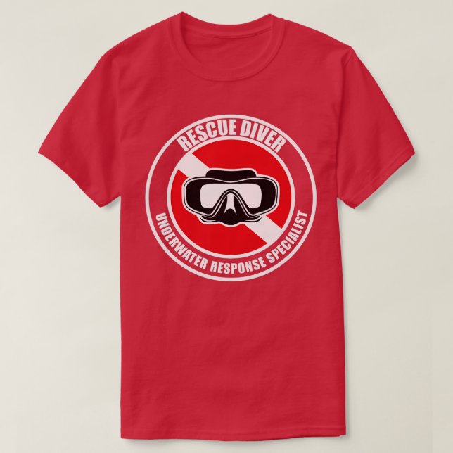 Camiseta Buceador de rescate de regalo de Scuba T (Diseño del anverso)