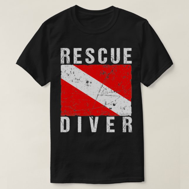 Camiseta Buceador de rescate de SCUBA para instructores de  (Diseño del anverso)