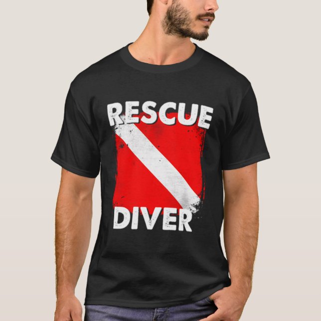 Camiseta Buceador de rescate de Scuba para instructores de  (Anverso)