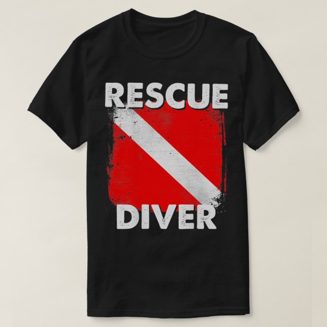 Camiseta Buceador de rescate de SCUBA para instructores de  (Diseño del anverso)