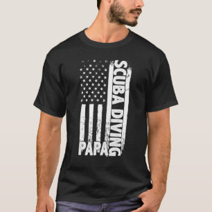 Camiseta Buceador de Scuba papá, padre de la bandera nortea