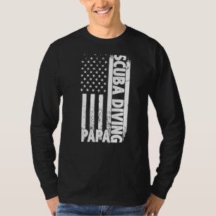 Camiseta Buceador de Scuba papá, padre de la bandera nortea