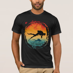 Camiseta Buceador de silueta de época
