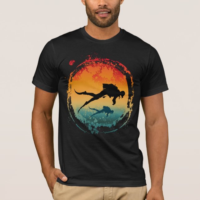Camiseta Buceador de silueta de época (Anverso)