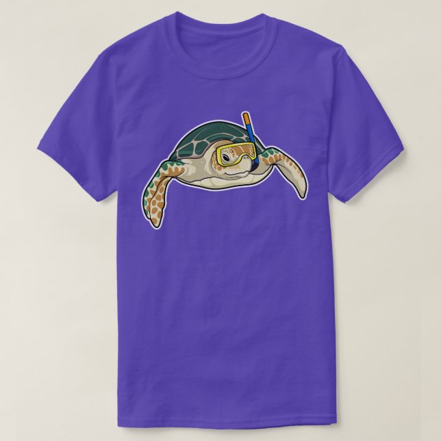 Camiseta Buceador de tortuga Snorkel 2 (Diseño del anverso)
