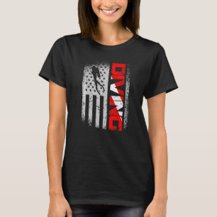 Camiseta Buceador norteamericano con bandera estadounidense