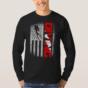 Camiseta Buceador norteamericano con bandera estadounidense