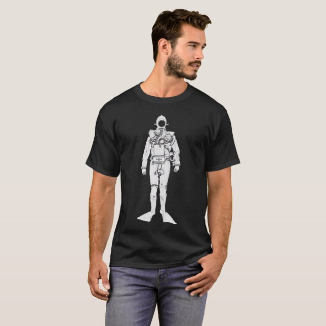 Camiseta Buceador real británico de Rebreather de la marina (Anverso completo)