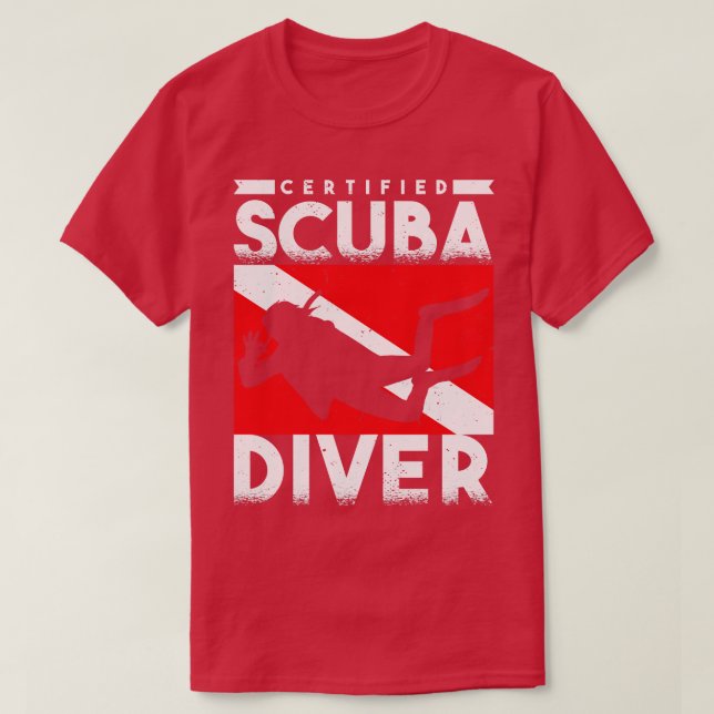 Camiseta Buceador Scuba Certificado (Diseño del anverso)