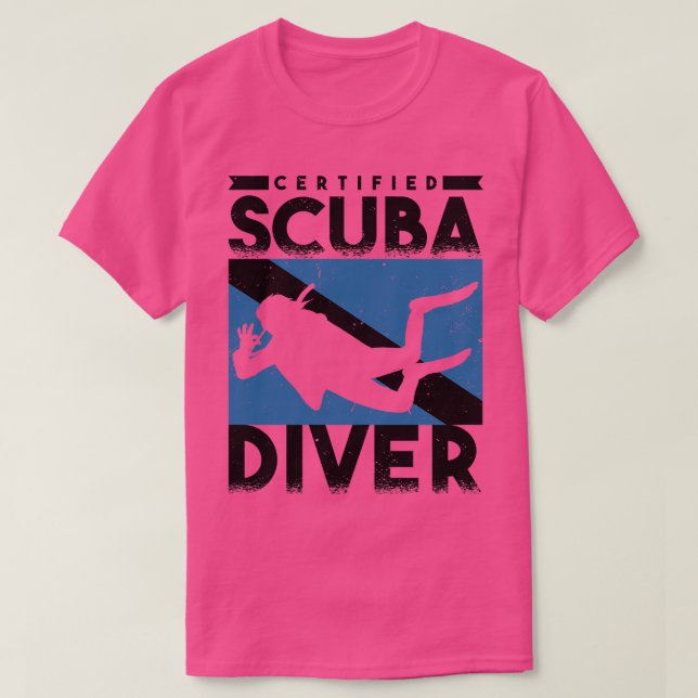 Camiseta Buceador Scuba certificado 1 (Diseño del anverso)