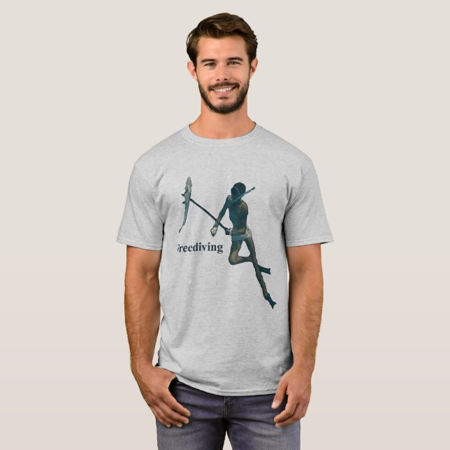 Camiseta Buceador subacuático de Freediving Spearfishing (Anverso completo)