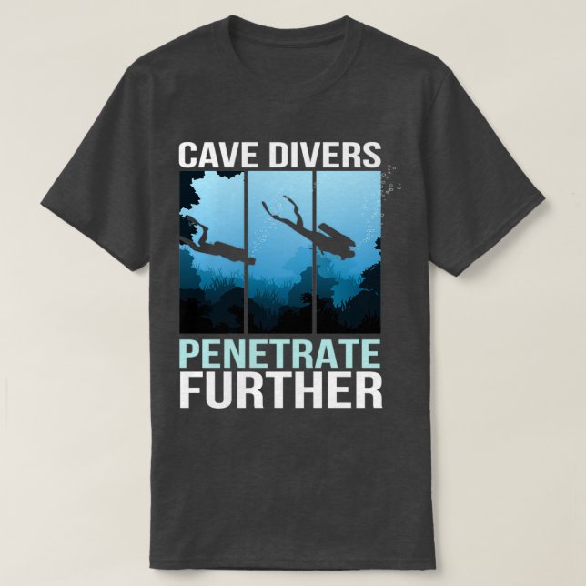 Camiseta Buceadores de cueva penetran buceo 1 (Diseño del anverso)