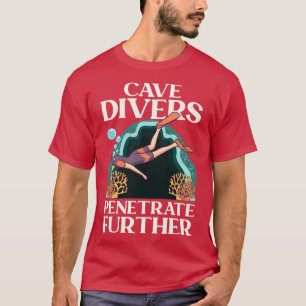 Camiseta Buceadores en cueva penetran en buceo